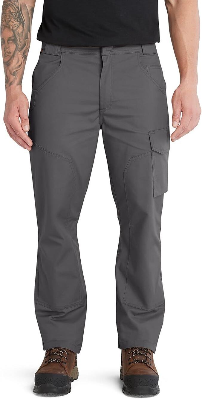 Timberland Pro Men's 42x32 Gray Morphix Athletic Fit Duck Carpenter Pants R6-1